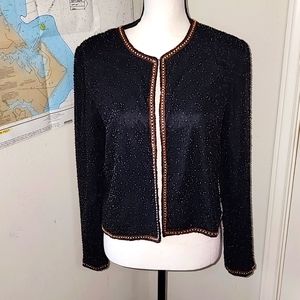 "STENAY" MULTI COLORED BEADED VINTAGE JACKET SZ S